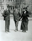 George Widener, Horace Trumbauer, and Eleanor Elkins Widener at Harvard University, c. 1915