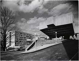 
New York University, south view with residence hall and lecture hall 
          buildings, [between 1957 and 1961]. 
